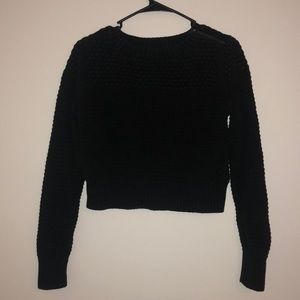 Black cropped sweater